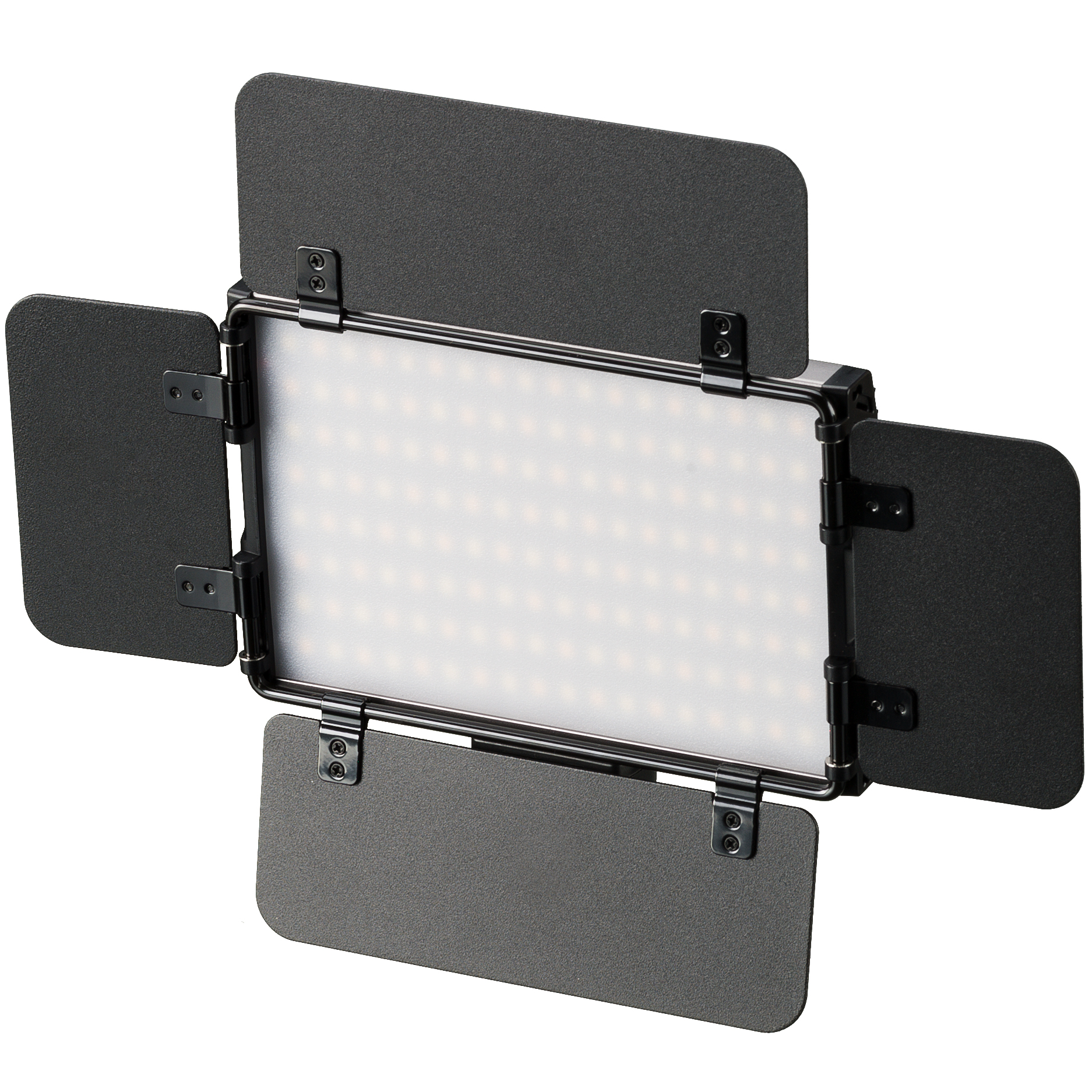 Pannello luminoso a LED bicolore BRESSER PT Pro 15B-II con alette frangiluce, batteria e custodia