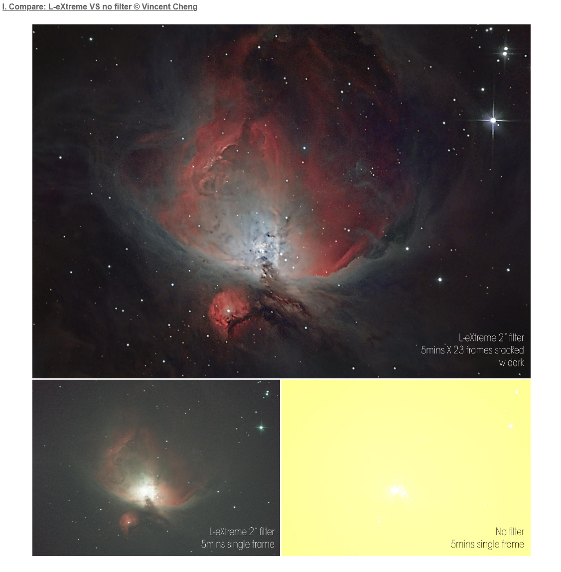 Filtro contro l'inquinamento luminoso EXPLORE SCIENTIFIC OPTOLONG 1,25'' L-eXtreme Deep-Sky