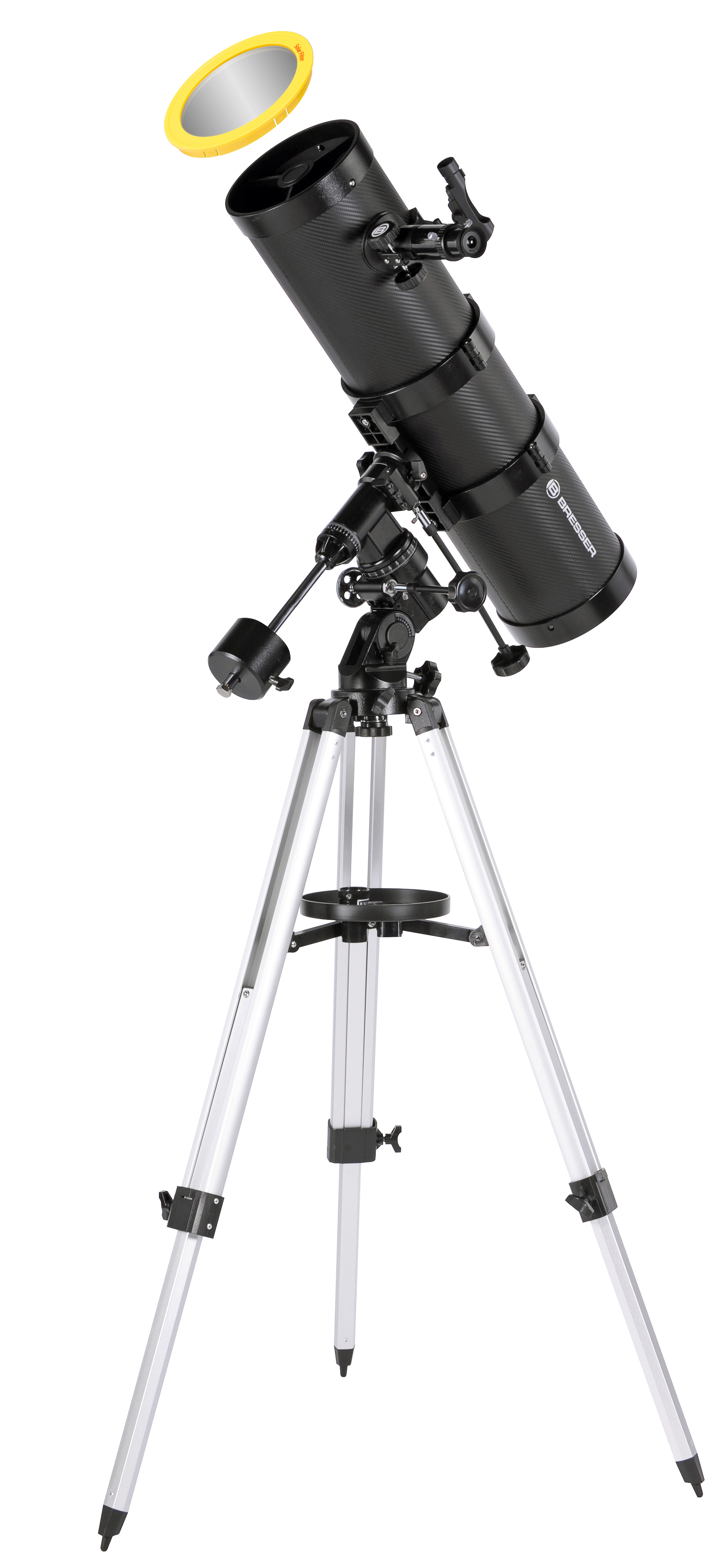 Set telescopio riflettore Spica BRESSER Plus 130/1000 EQ con set di accessori