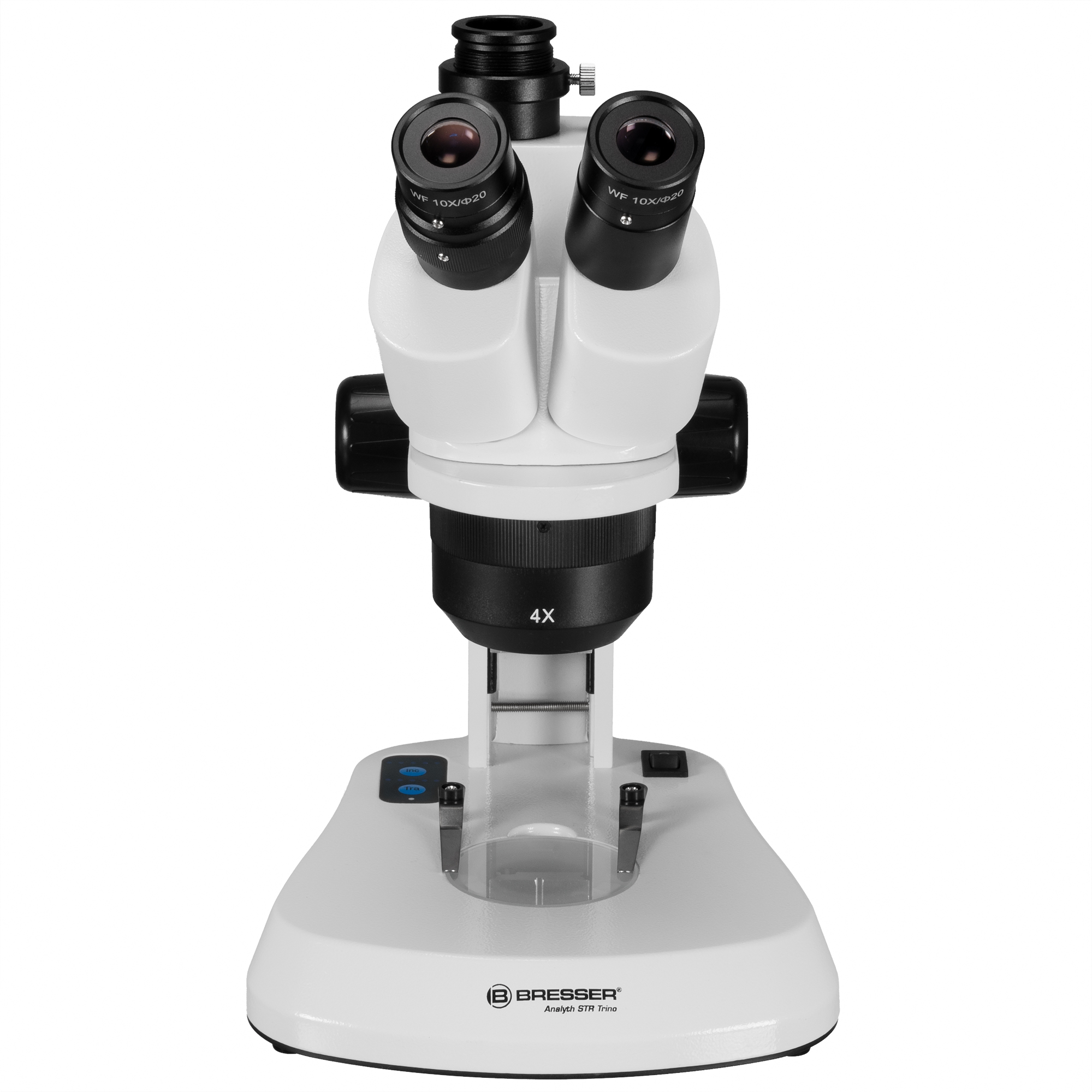 Microscopio stereo trinoculare BRESSER Analyth STR Trino 10x - 40x con luce trasmessa e incidente
