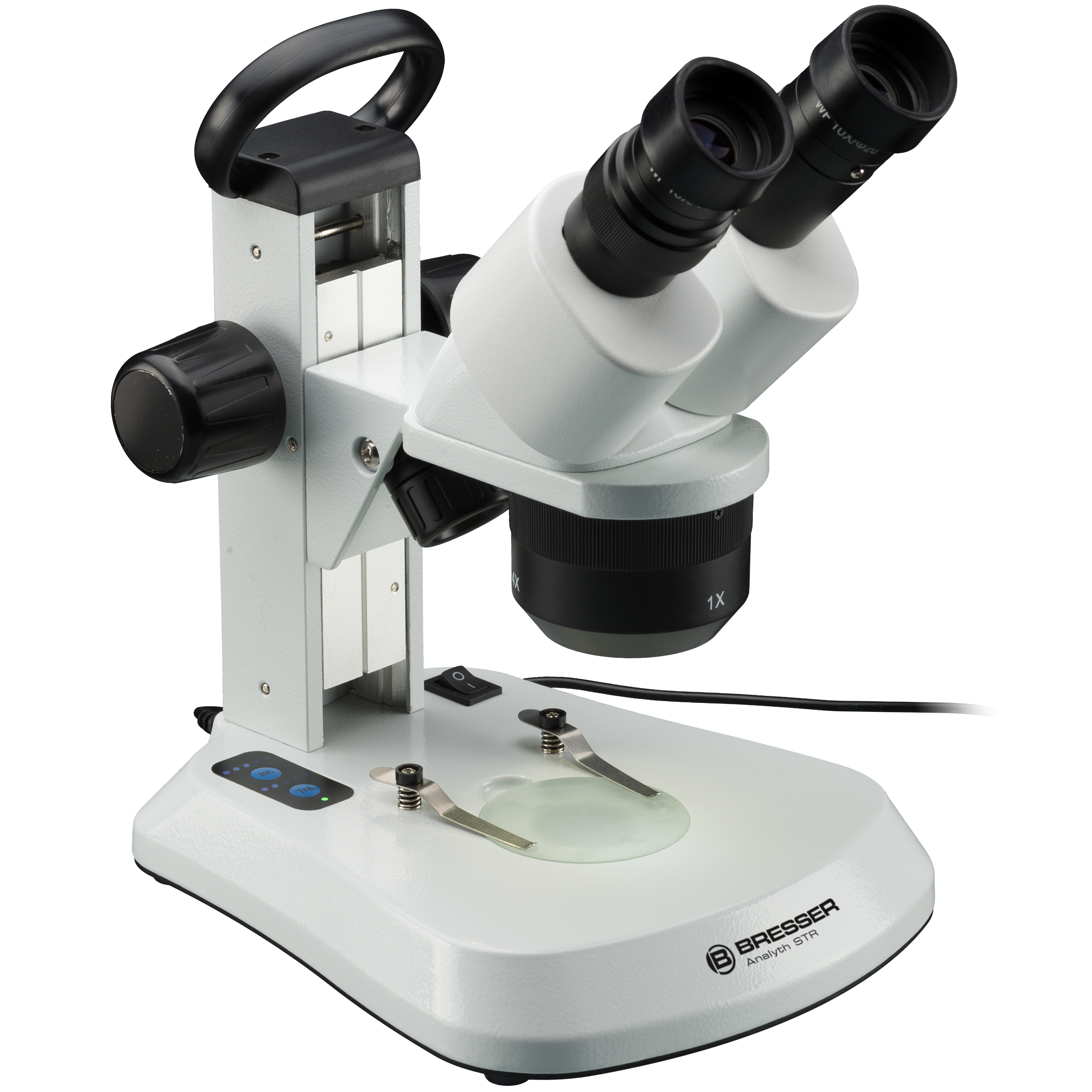 BRESSER Analyth STR 10x - 40x Microscopio stereo a luce trasmessa e incidente con telecamera oculare MikrOkular Full HD