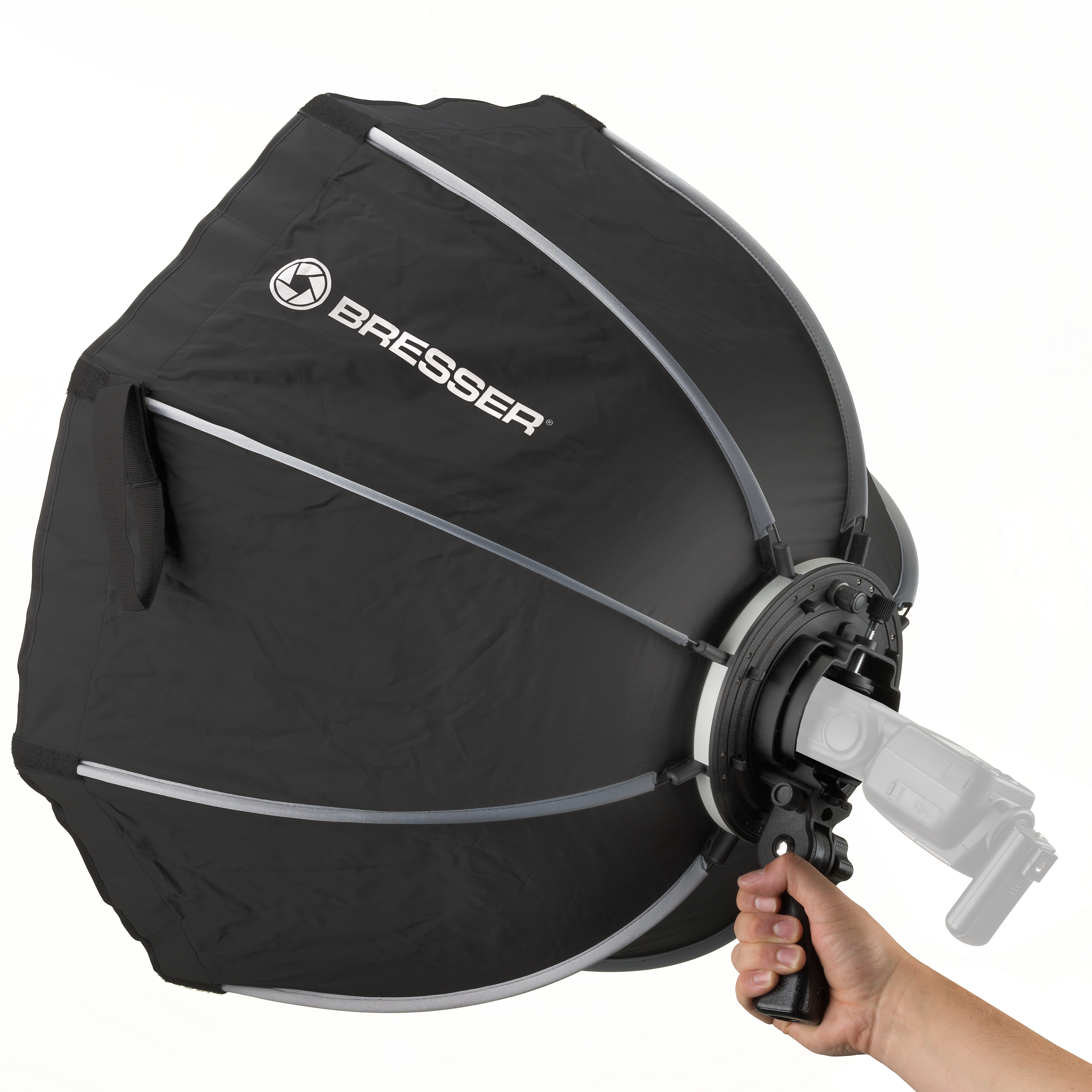 Softbox ottagonale BRESSER Super Quick ad apertura rapida 65cm per flash da fotocamera