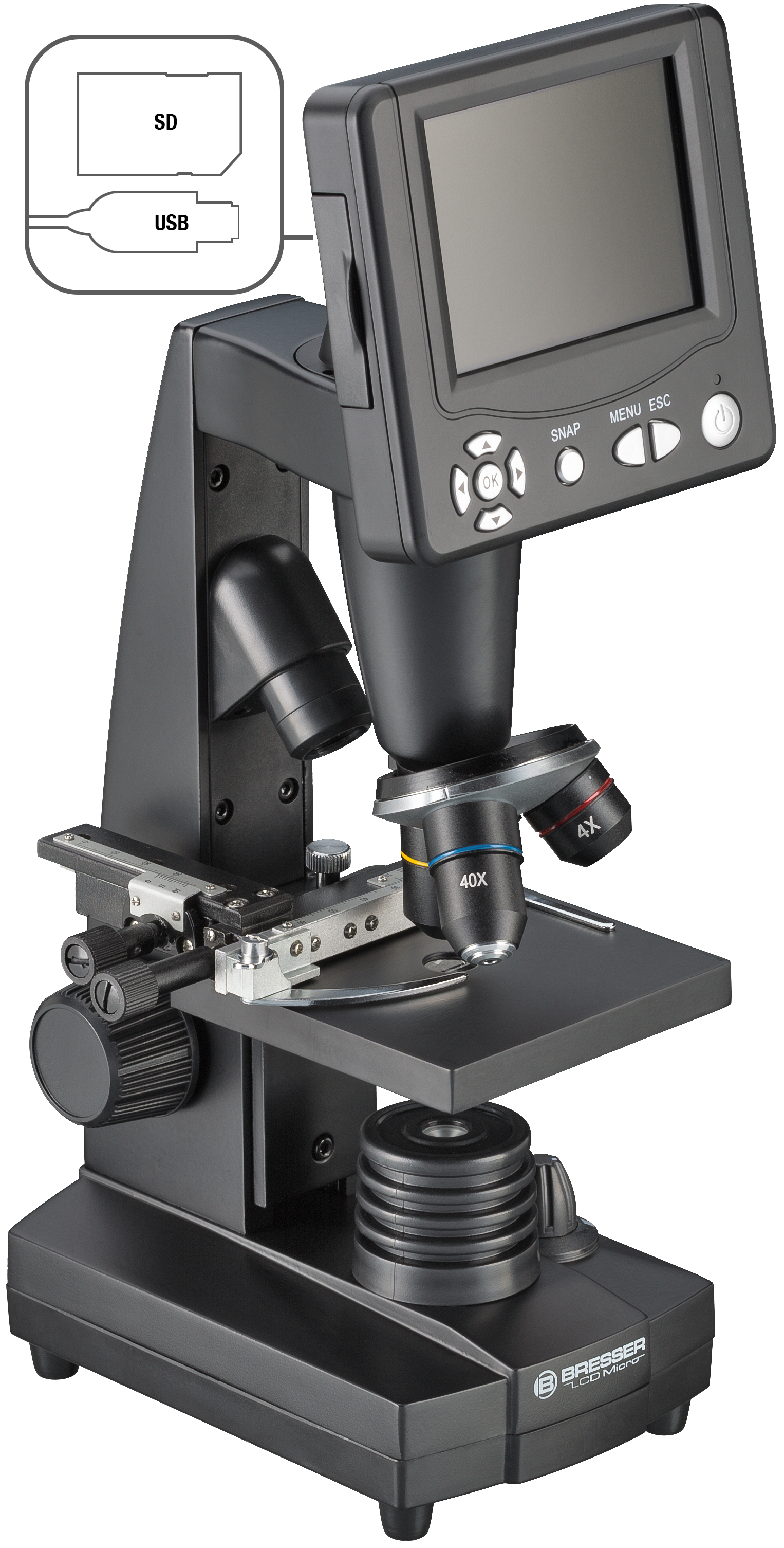 BRESSER Microscopio didattico LCD 8.9cm (3.5")