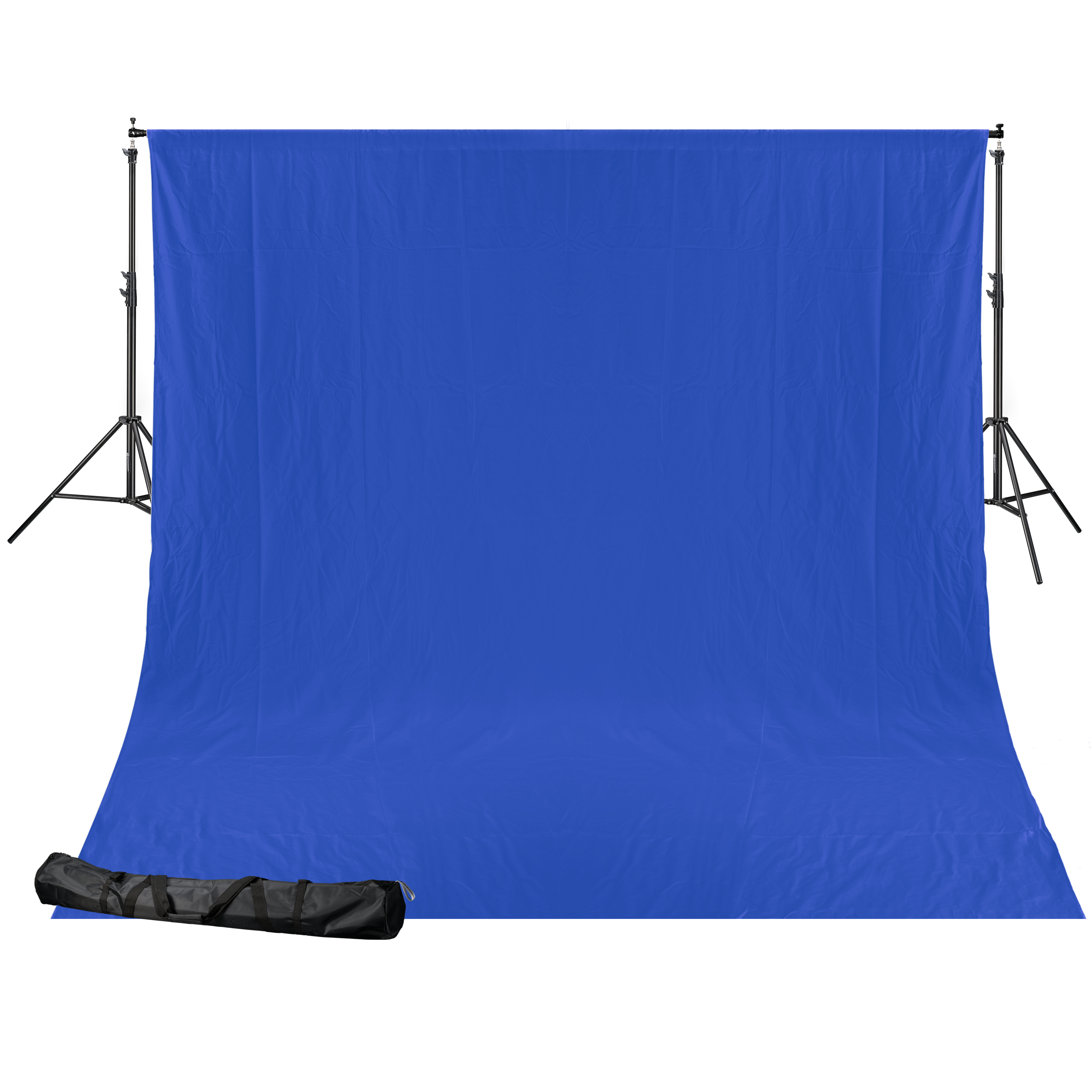 BRESSER BR-D24 Sistema di sfondo + Tessuto di sfondo 2,5 x 3m Chromakey Blu